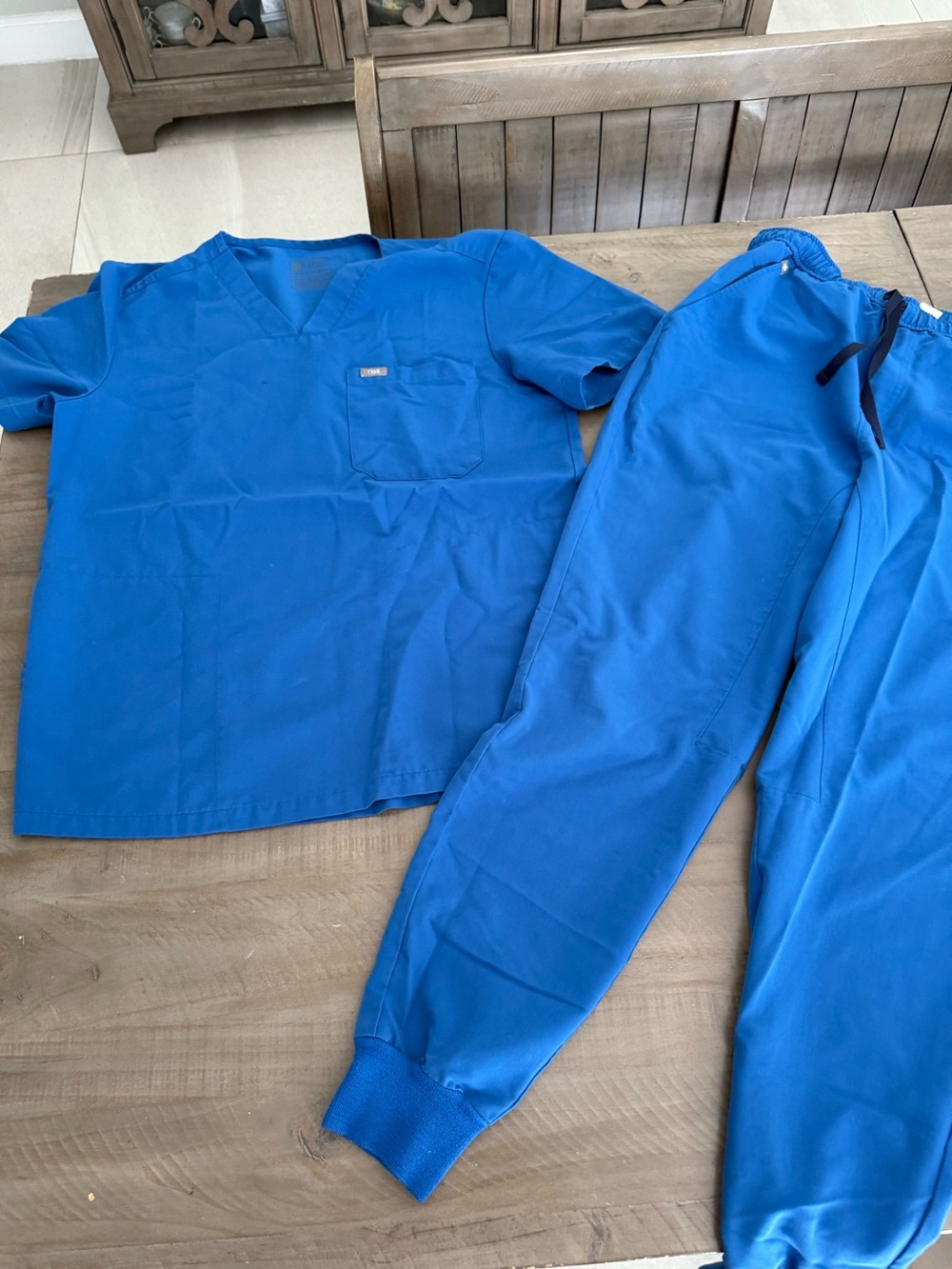 Figs Royal Blue V-Neck Medical Top